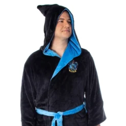 Harry Potter Adult Fleece Plush Hooded Robe - Big And Tall