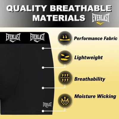 Everlast Value Pack 6pcs Mens Cotton Boxer Briefs Breathable Tagless Stretch Underwear For Men - Image 2