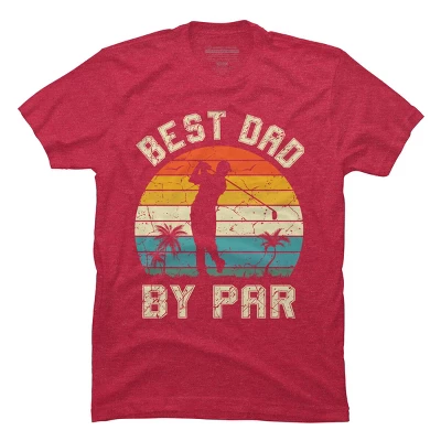 Men's Design By Humans Best Dad By Par Tropical Golf By T-Shirt - Image 13