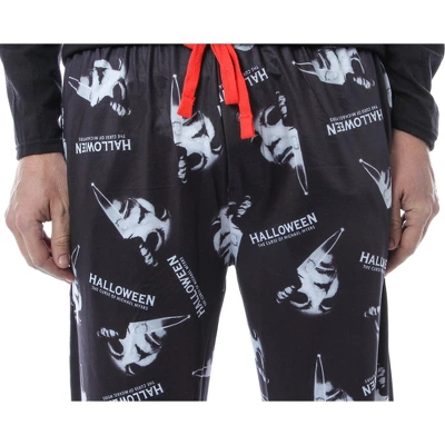 Halloween Michael Myers Men's Horror Film Allover Pattern Pajama Pants - Image 2