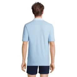 Lands' End Men's Seersucker Collar Comfort First Mesh Polo