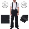 Alpine Swiss Mens Waterproof Snow Pants With Removable Suspenders Insulated Winter Snowboarding Ski Pants