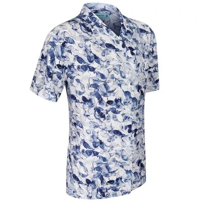 Mio Marino Mens Casual Button-Down Hawaiian Short Sleeve Shirt - Image 5