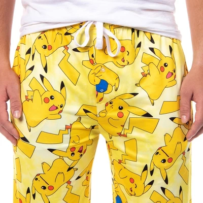Pokémon Men's Pikachu Allover Character Subtle Tie Dye Adult Pajama Pants - Image 2