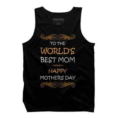 Men's Design By Humans Happy Mother's Day World's Best Mom By Tmsarts Tank Top - Image 2