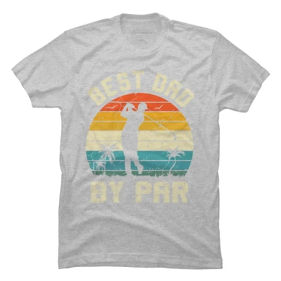 Men's Design By Humans Best Dad By Par Tropical Golf By T-Shirt - Image 11