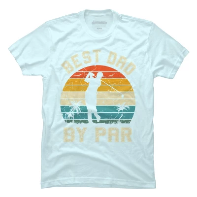 Men's Design By Humans Best Dad By Par Tropical Golf By T-Shirt - Image 3