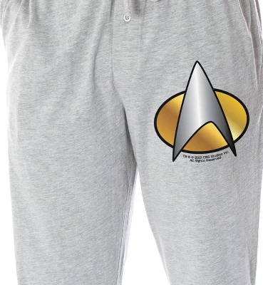 Star Trek The Next Generation Men's Starfleet Insignia Lounge Pajama Pants Heather Grey - Image 2