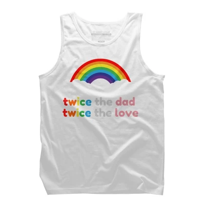 Design By Humans Rainbow Twice The Dad & Love By Tank Top - Image 7