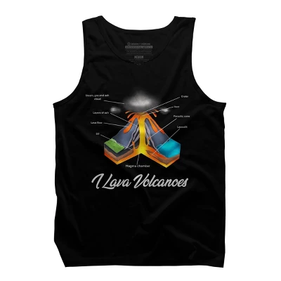Men's Design By Humans I Lava Volcanoes By ZeusSE Tank Top - Image 2