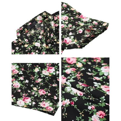 Lars Amadeus Men's Summer Floral Printed Short Sleeves Button Down Beach Hawaiian Shirt - Image 5