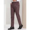 Lars Amadeus Men's Business Plaid Lightweight Regular Fit Flat Front Checked Pants