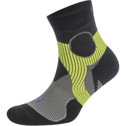 Balega Support Quarter Length Running Socks - Light Gray/Black