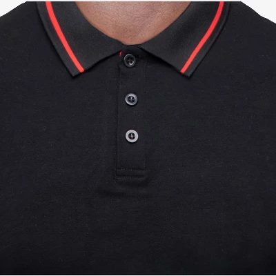 X RAY Men's Basic Short Sleeve Tipped Polo - Image 2