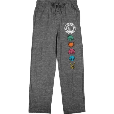 My Hero Academia Character Heads Men's Graphite Heather Sleep Pajama Pants - Image 7