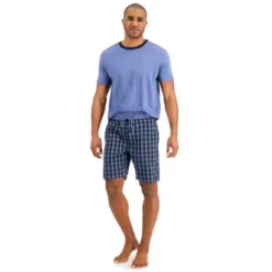 Hanes Premium Men's Shorts Pajama Set - Blue